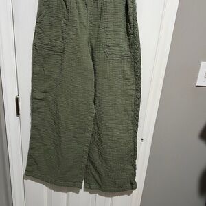 aerie Olive Green Ribbed Knit Top